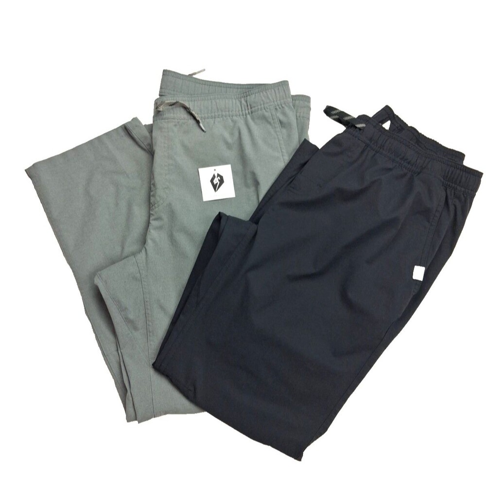 LL Bean Men's 2 Pairs Vintage Drawstring Waist Straight Leg Hiking Pants Size M